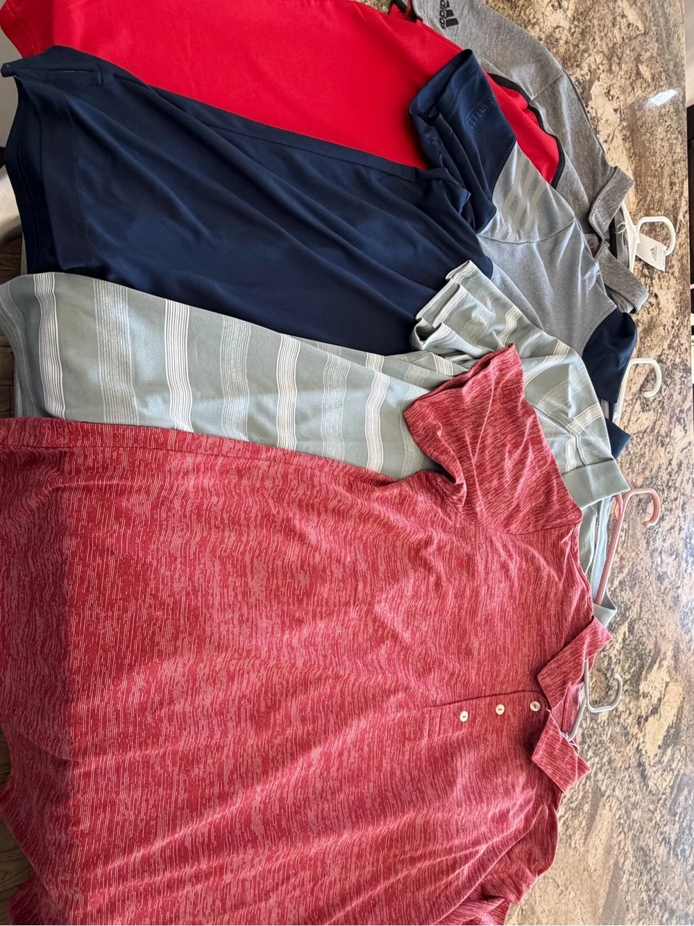 Bundle of new men’s medium golf polos from great brands like Adidas and Puma